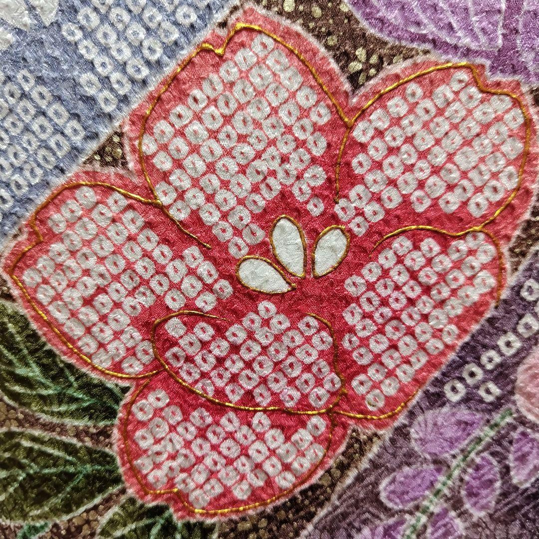 振袖フルセット(8点)・成人式・総絞り・エンボス加工・胴裏正絹・正絹・逸品