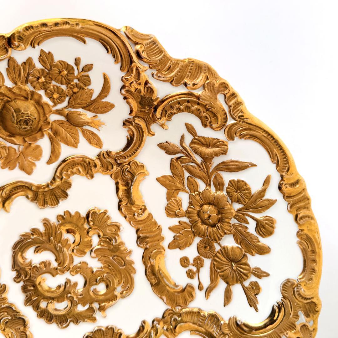 ★マイセン★1級品 プレート ゴールドグランツ バラ 28cm　プレート