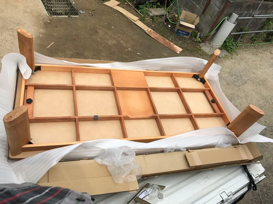 特大こたつナラ市松180日本製・ヒーター別売り