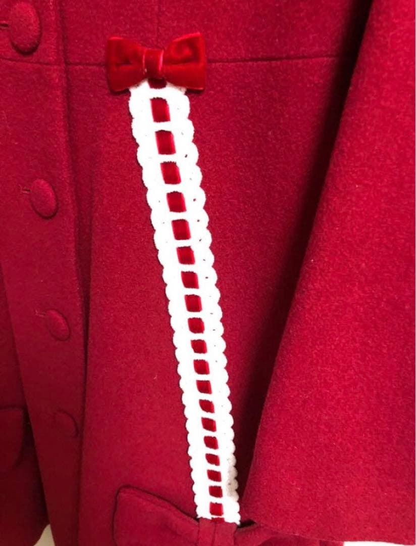 ☆あいす☆シャーリーテンプル はしごレース　ウールコート　150