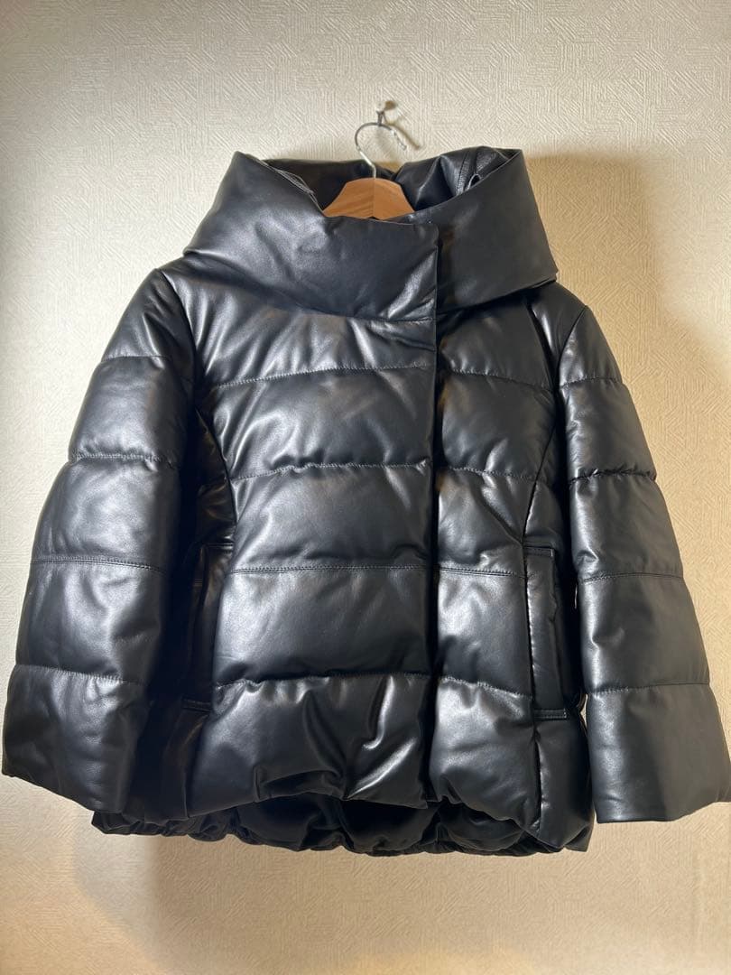 超美品！羊皮ダウン　ブラック