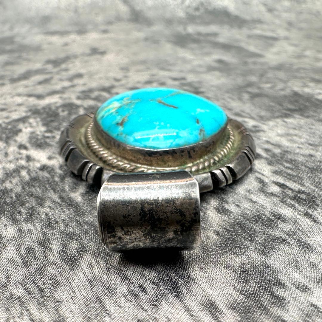 sterling silver turquoise pendant 大ぶり