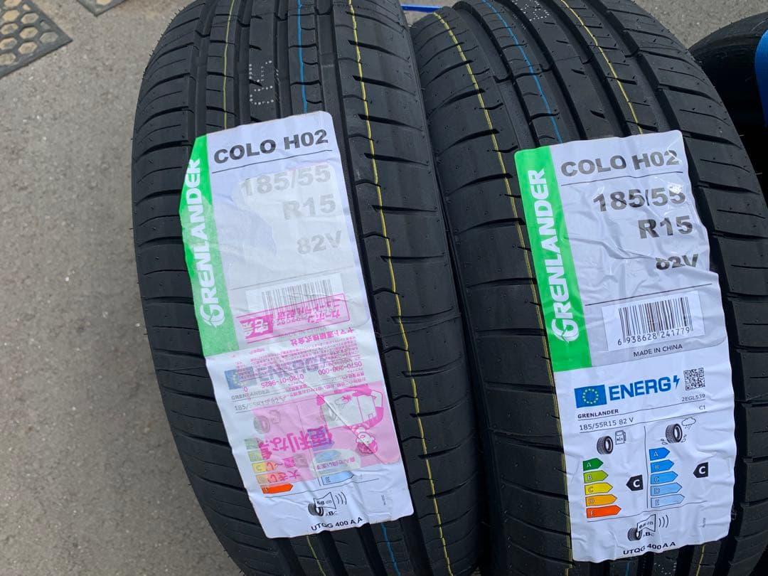 送料込！新品未使用！185/55r15 4本　フィアット500 等に　2025製