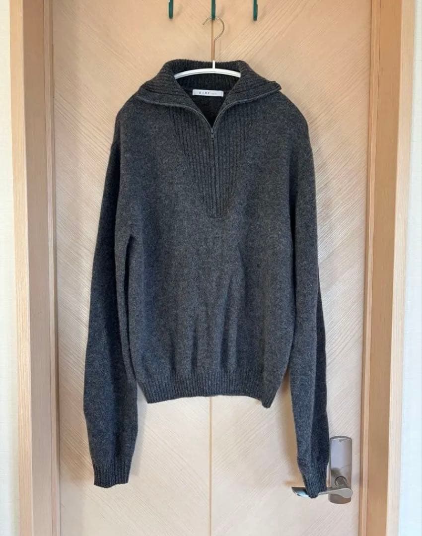 ETRE TOKYO ハーフジップハイゲージニットプルオーバー