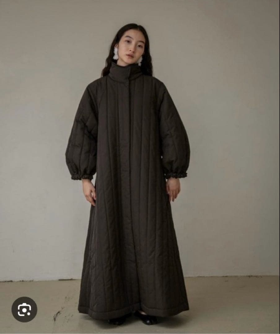 perna キルティング ロングコート