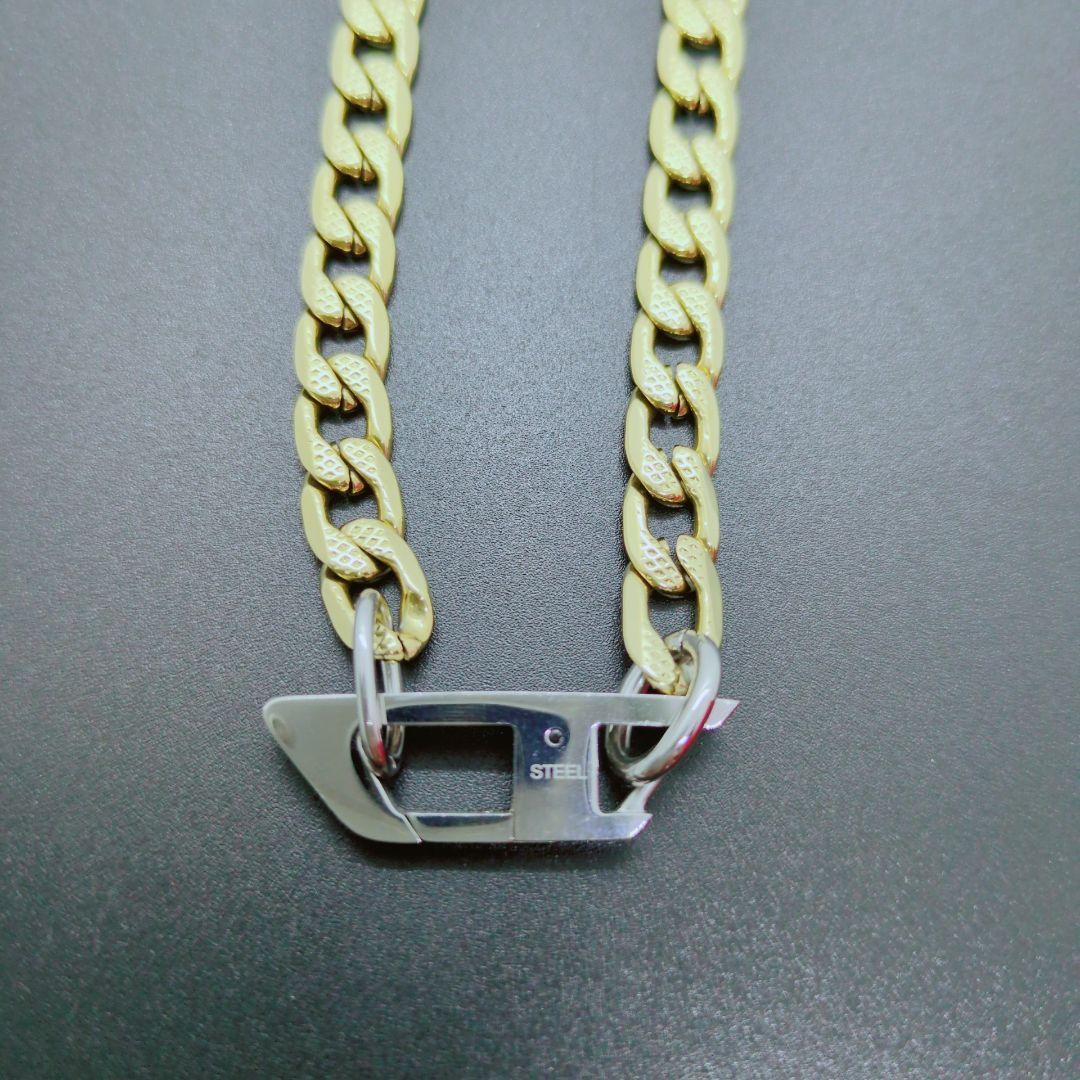 【美品】DIESEL ネックレス DX1438 ゴールドチェーン 箱　喜平