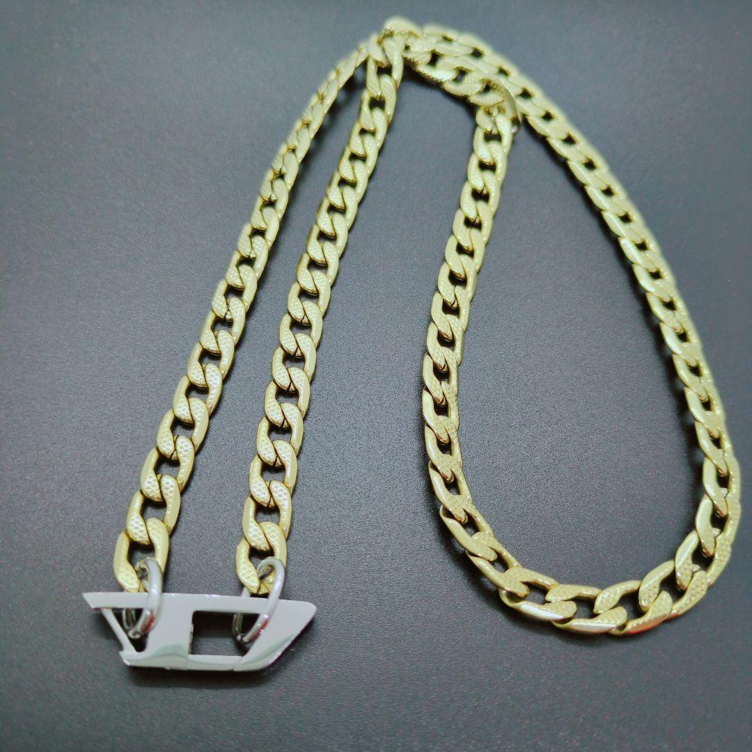 【美品】DIESEL ネックレス DX1438 ゴールドチェーン 箱　喜平