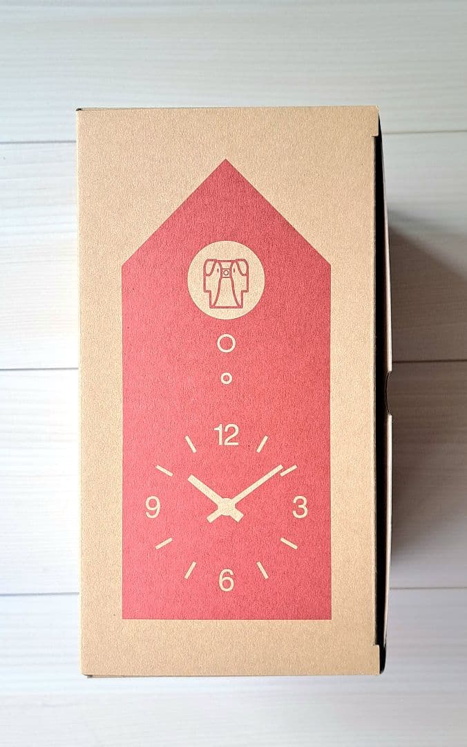 無印良品　鳩時計　レンガ　赤