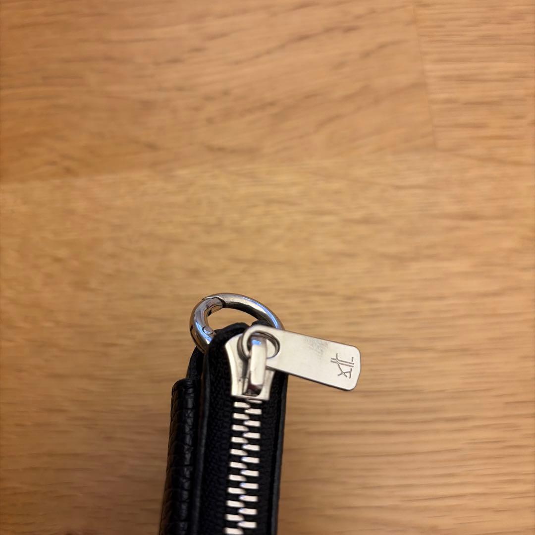 LOMEI Zipper Compact Wallet ブラック