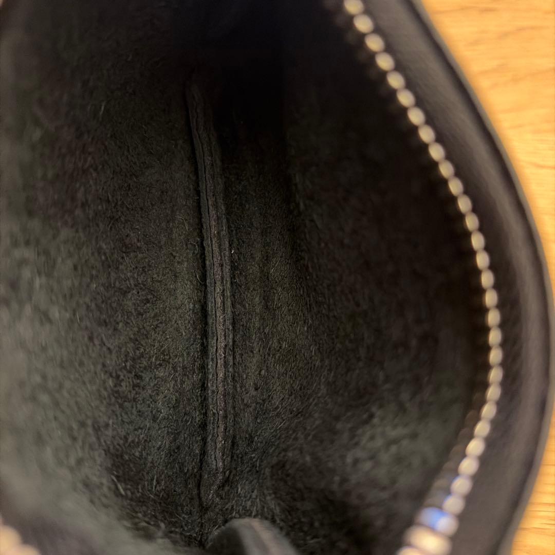 LOMEI Zipper Compact Wallet ブラック