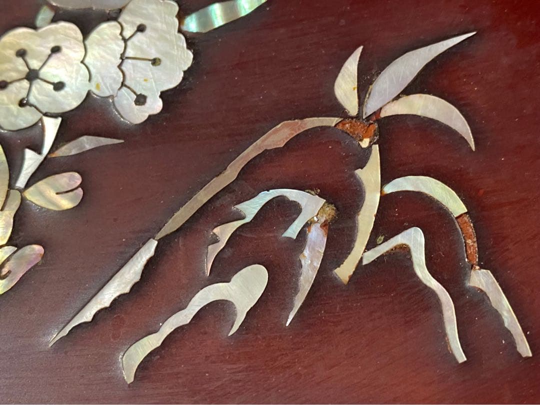 ローテーブル アンティーク 螺鈿 座卓 折りたたみテーブル インテリア