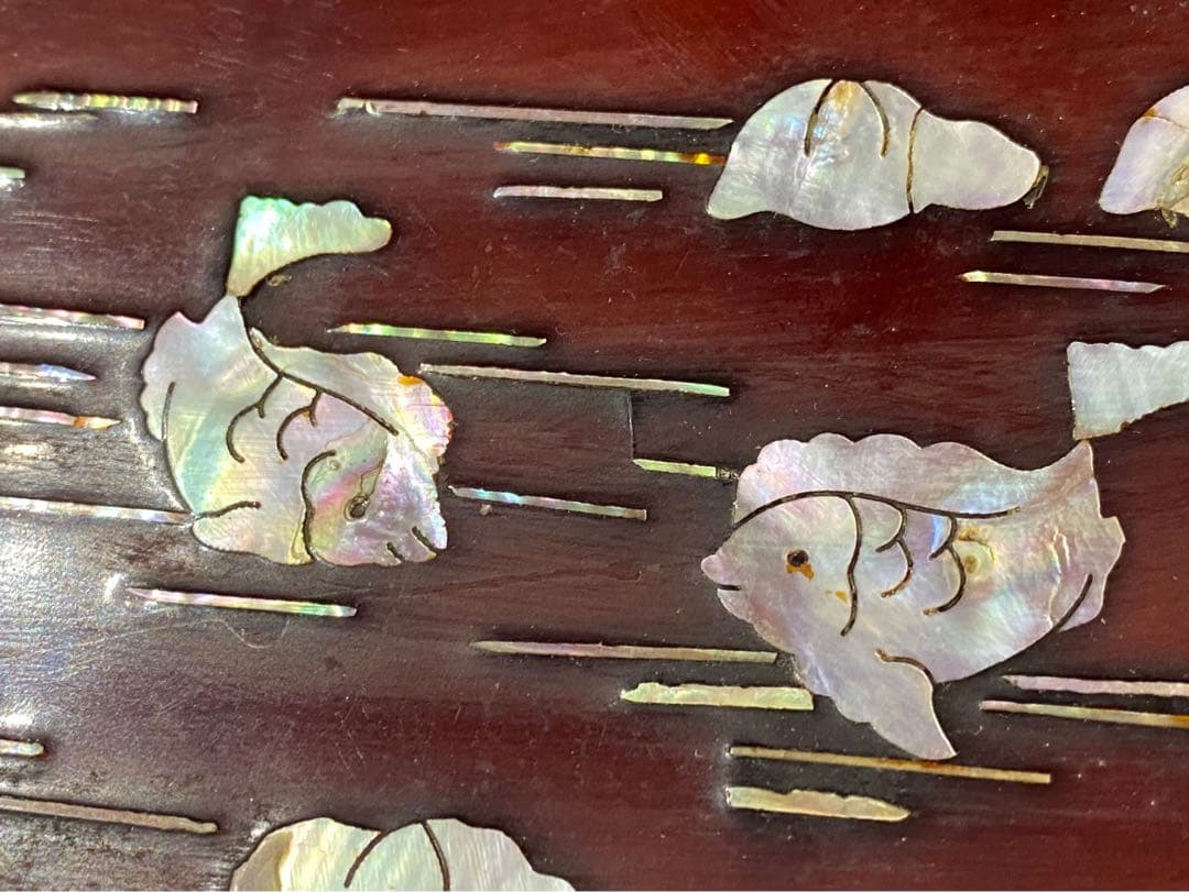 ローテーブル アンティーク 螺鈿 座卓 折りたたみテーブル インテリア