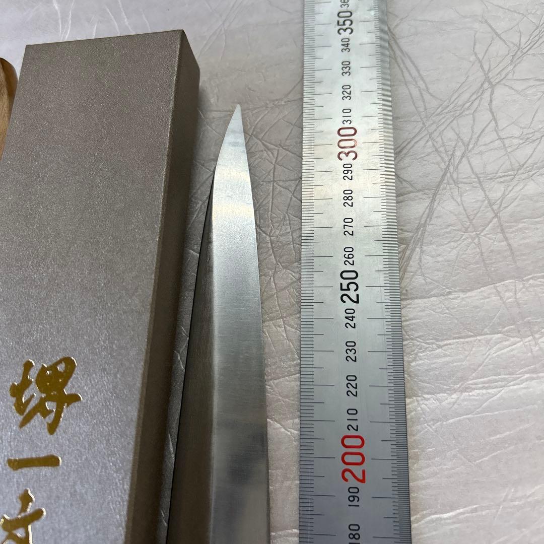 希少　堺一文字忠國作　柳刃包丁 32cm 専用ケース付き