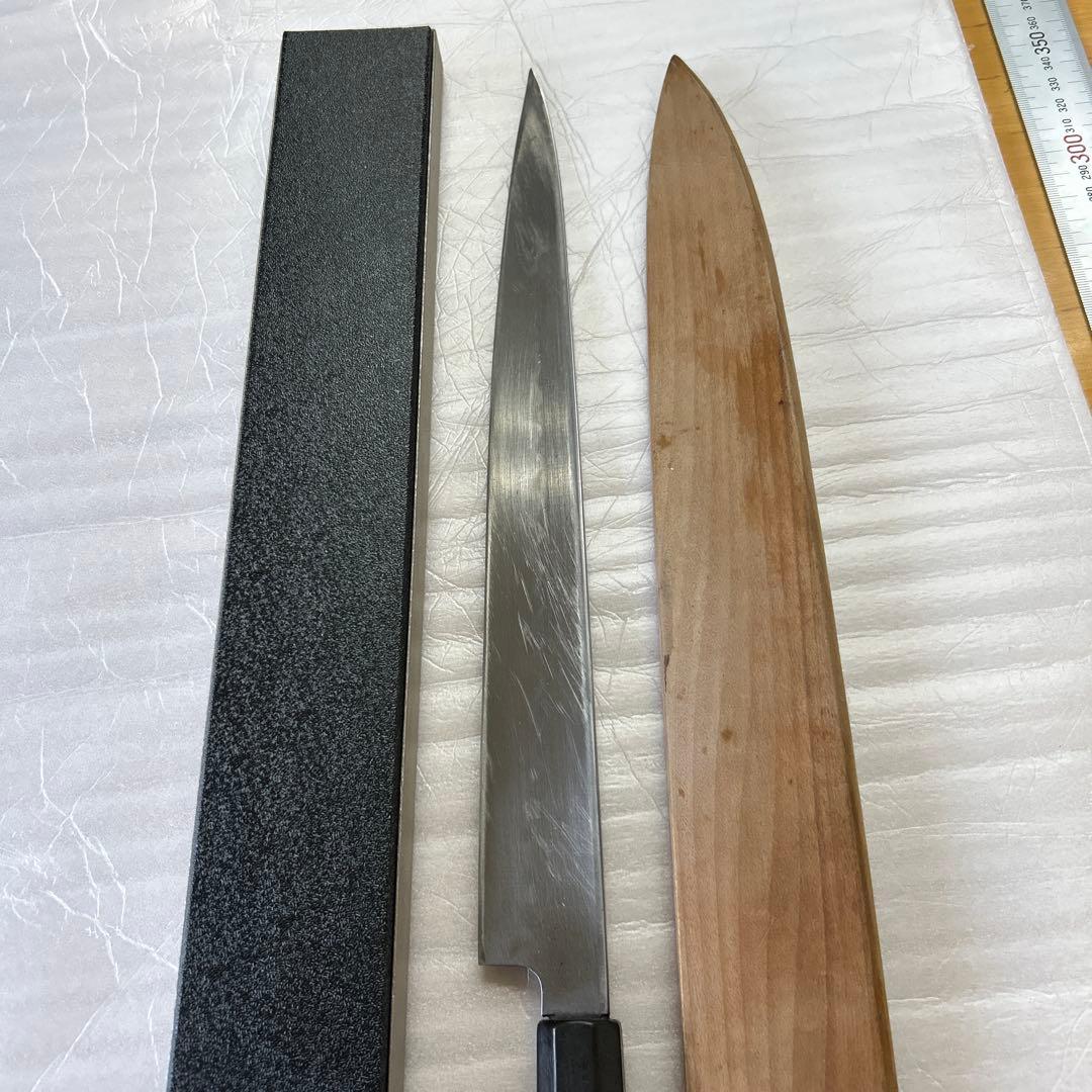 希少　堺一文字忠國作　柳刃包丁 32cm 専用ケース付き