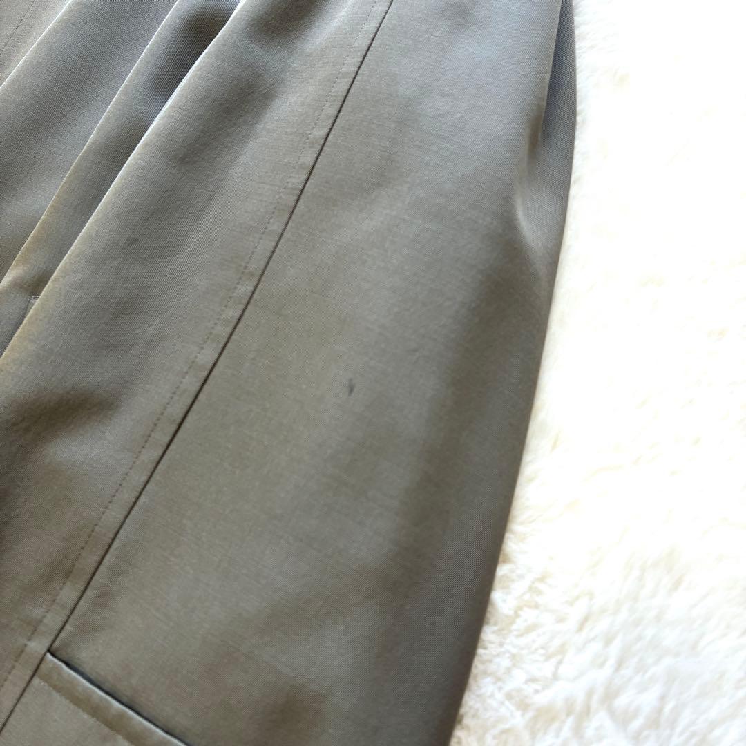 90s BURBERRY シルク混バルマカーンコート カシミヤ混ライナー 玉蟲