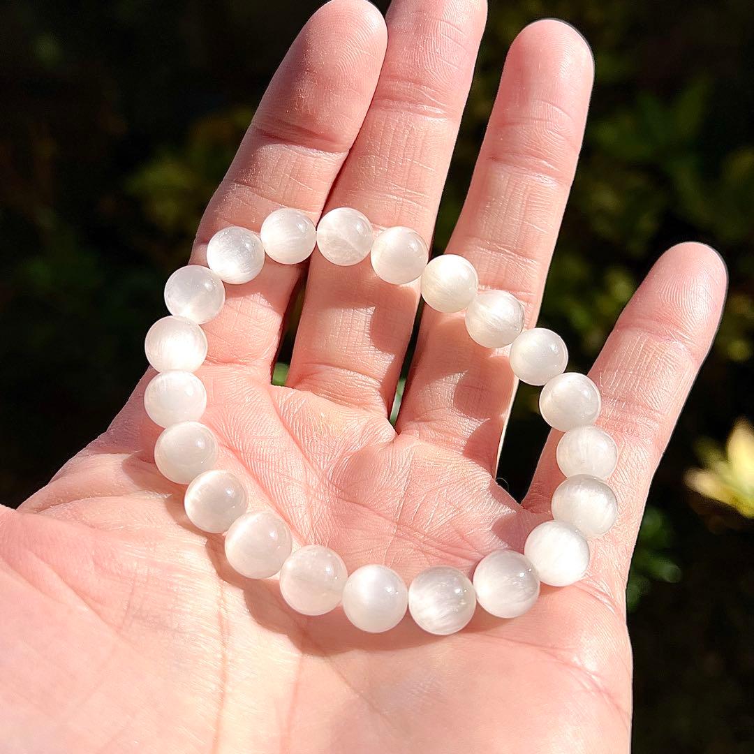 最高級　針並みが綺麗　ホワイトサゲニティッククォーツブレスレット 2