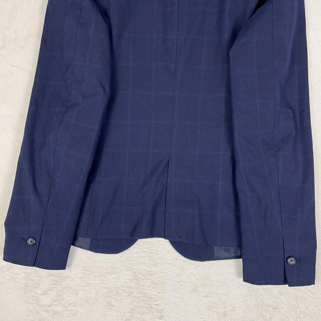 人気♡ザラ パンツスーツセットアップ ノーカラー チェック 大きいサイズ 洗濯