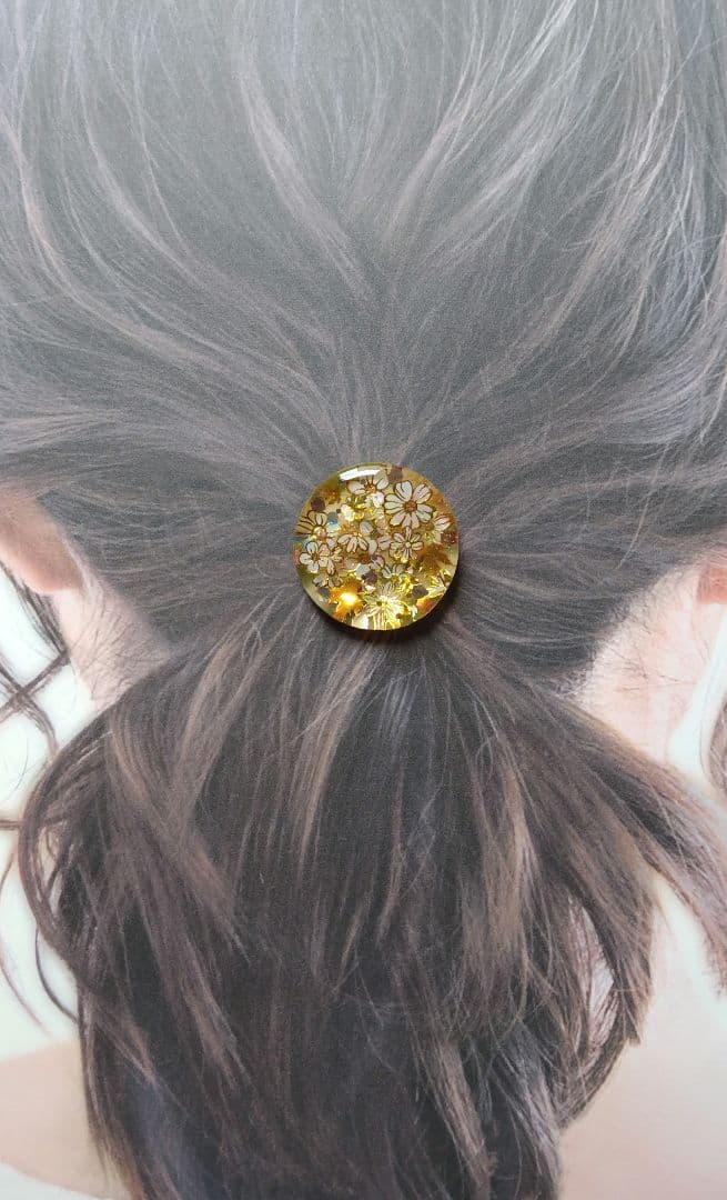 着物柄 秋 デザイン ヘアゴム