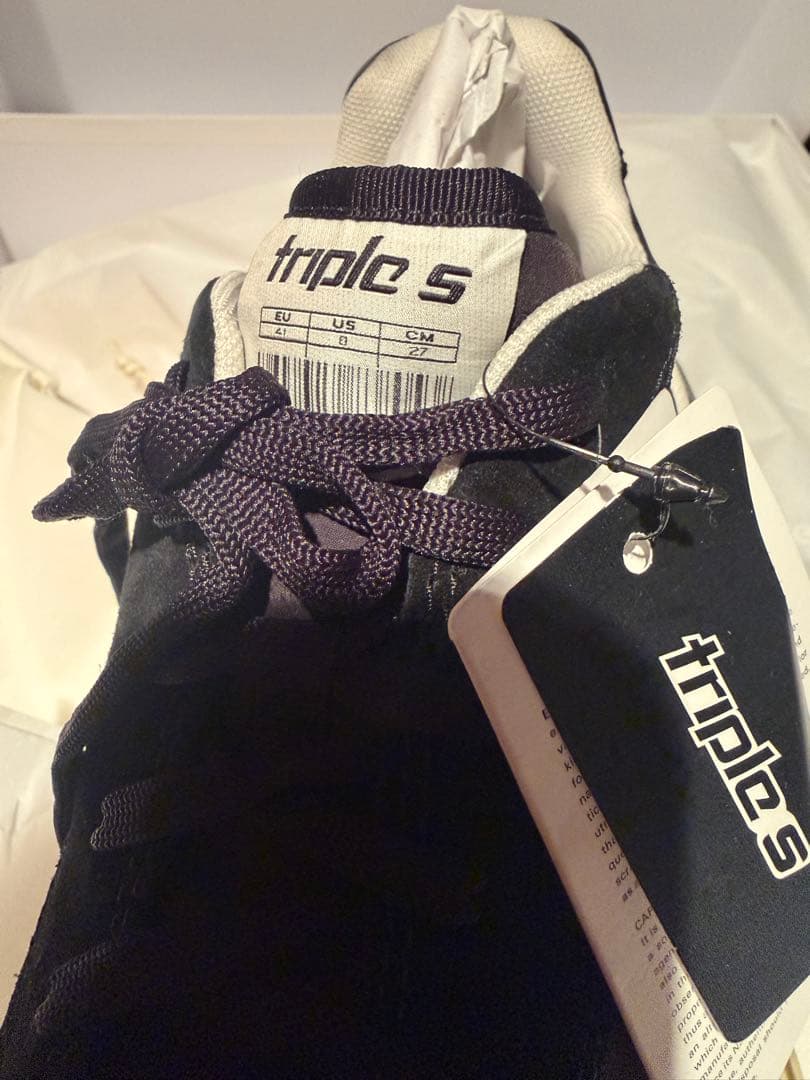 新品　BALENCIAGA Triple S ブラック/パープル