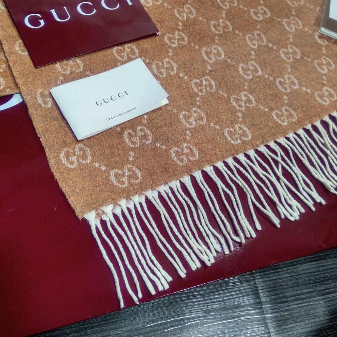 ❤新品箱袋付き❤GUCCI マフラー ストール ショール スカーフ❤オレンジ❤