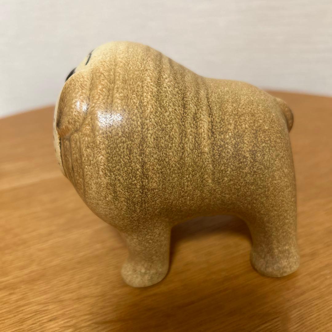 リサラーソン ブルドッグ　陶器置物