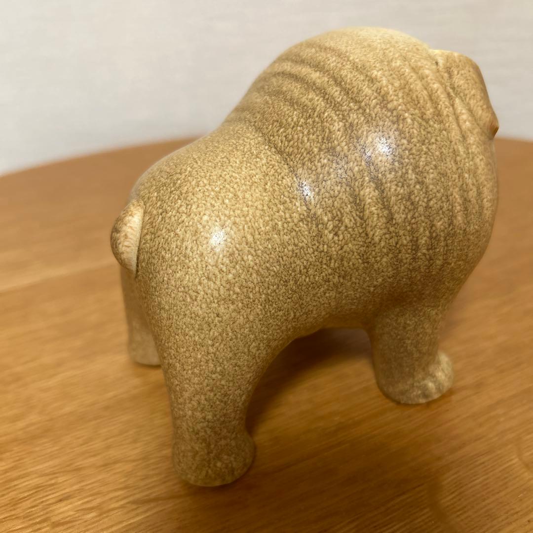 リサラーソン ブルドッグ　陶器置物