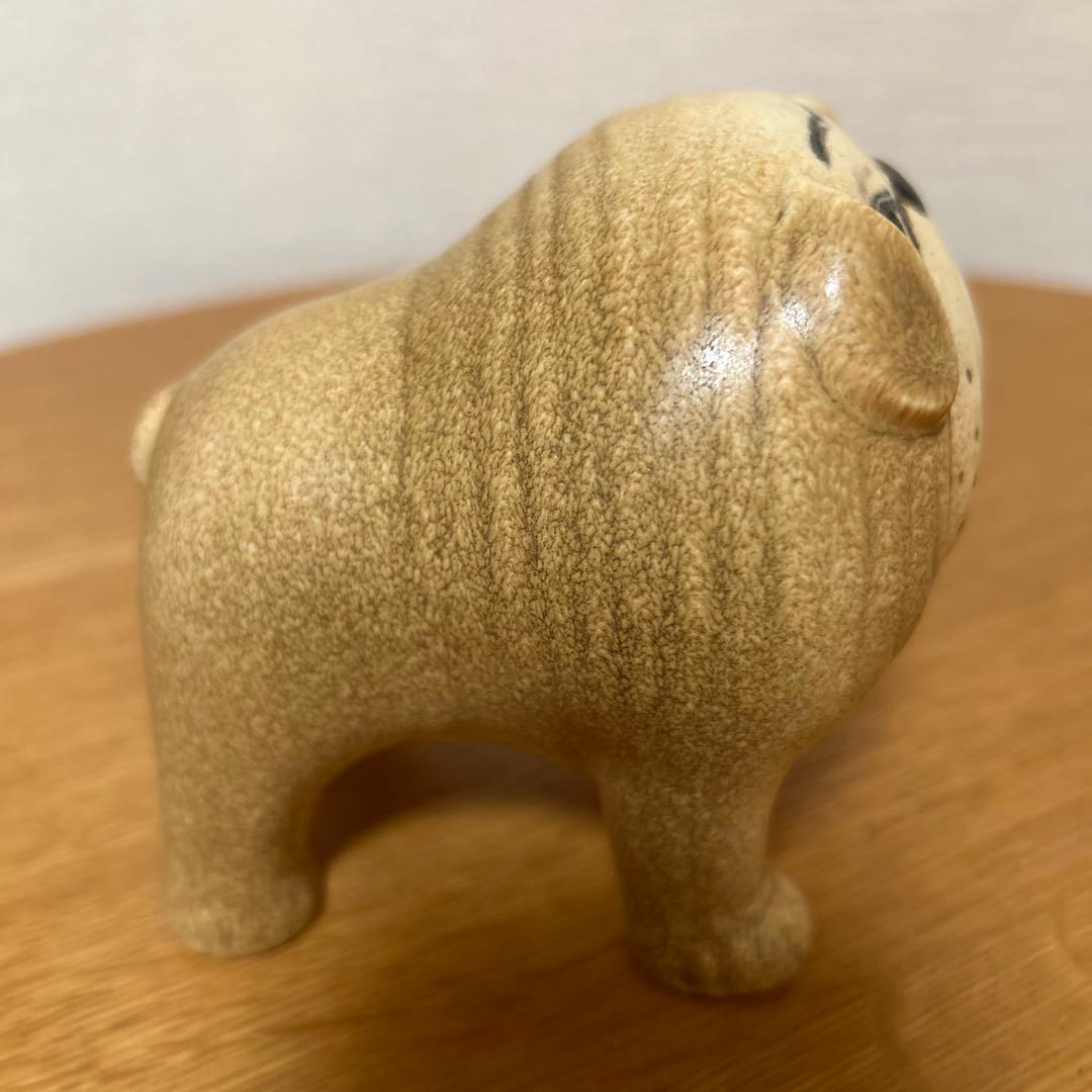 リサラーソン ブルドッグ　陶器置物