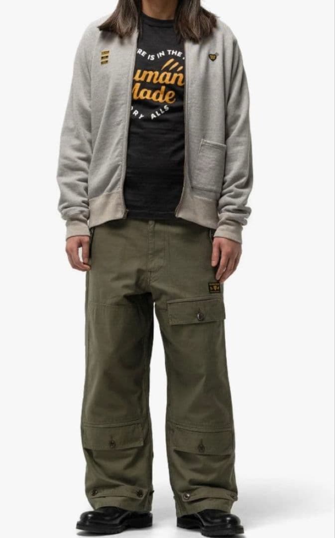 HUMANMADE SWEAT CARDIGANグレー ジップアップ XLサイズ