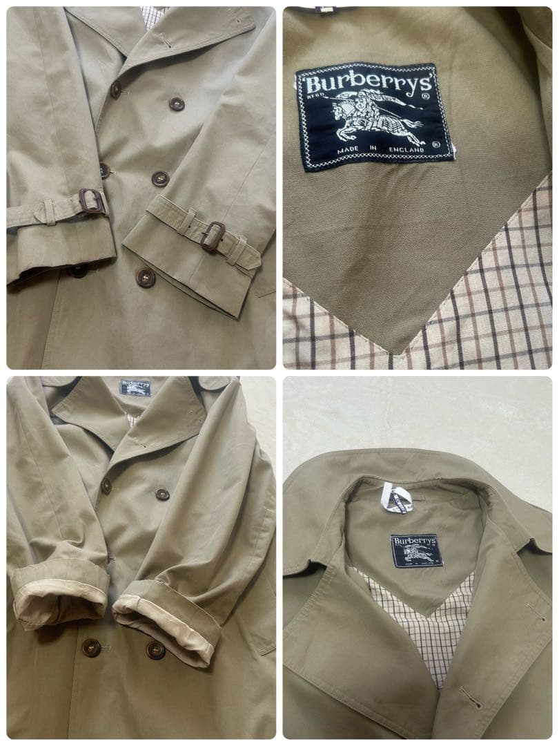 Burberrysバーバリーズメンズノバチエツク カーキ色ヴィンテージ
