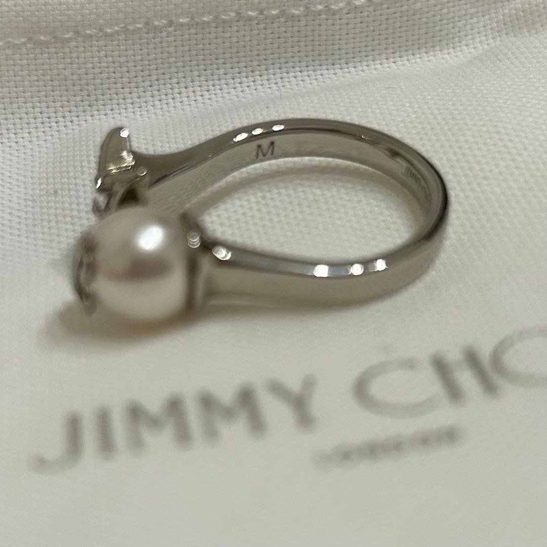【美品】JIMMY CHOO スター パール リング　M 13号　シルバー　指輪