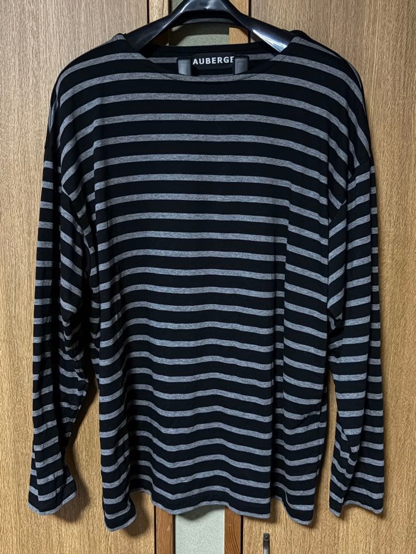 AUBERGE COCO ココ　ストライプ カットソー　ブラック　グレー　44