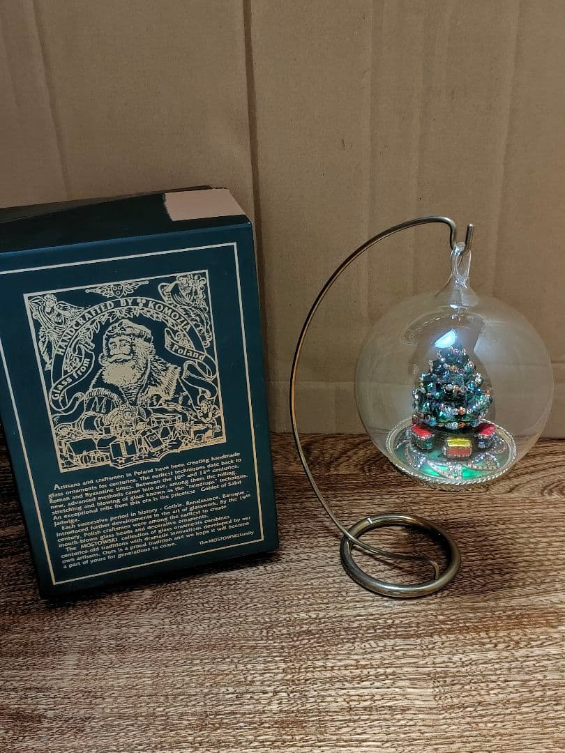 未使用品　モストフスキー　クリスマスツリー 列車 ガラスオーナメント