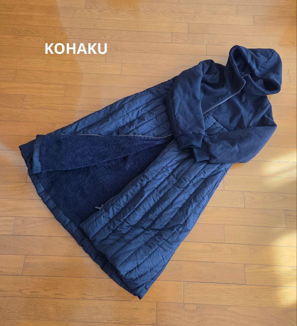 お値下げ♪完売品　12,900円　kOhAKU 異素材切替　キルティングコート