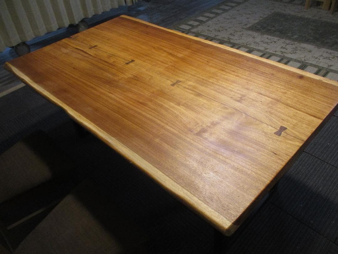 ＃1558■　ベリ　テーブル　ローテーブル　ダイニング　座卓　一枚板　天板