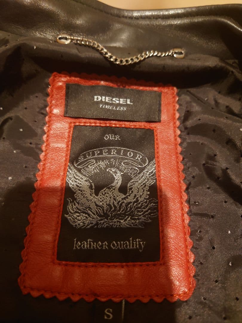 DIESEL レザー　ジャケット S ブラック　ライダース