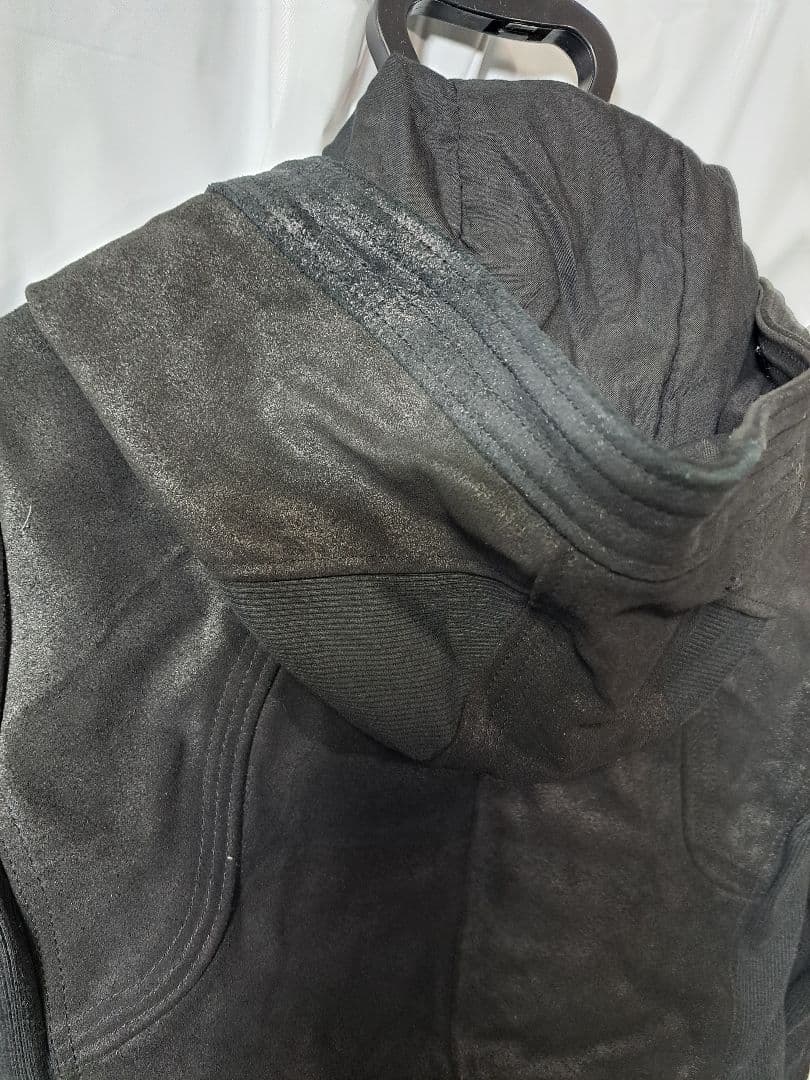 未使用　ノーアイディー　NO ID　レザーフードジャケット