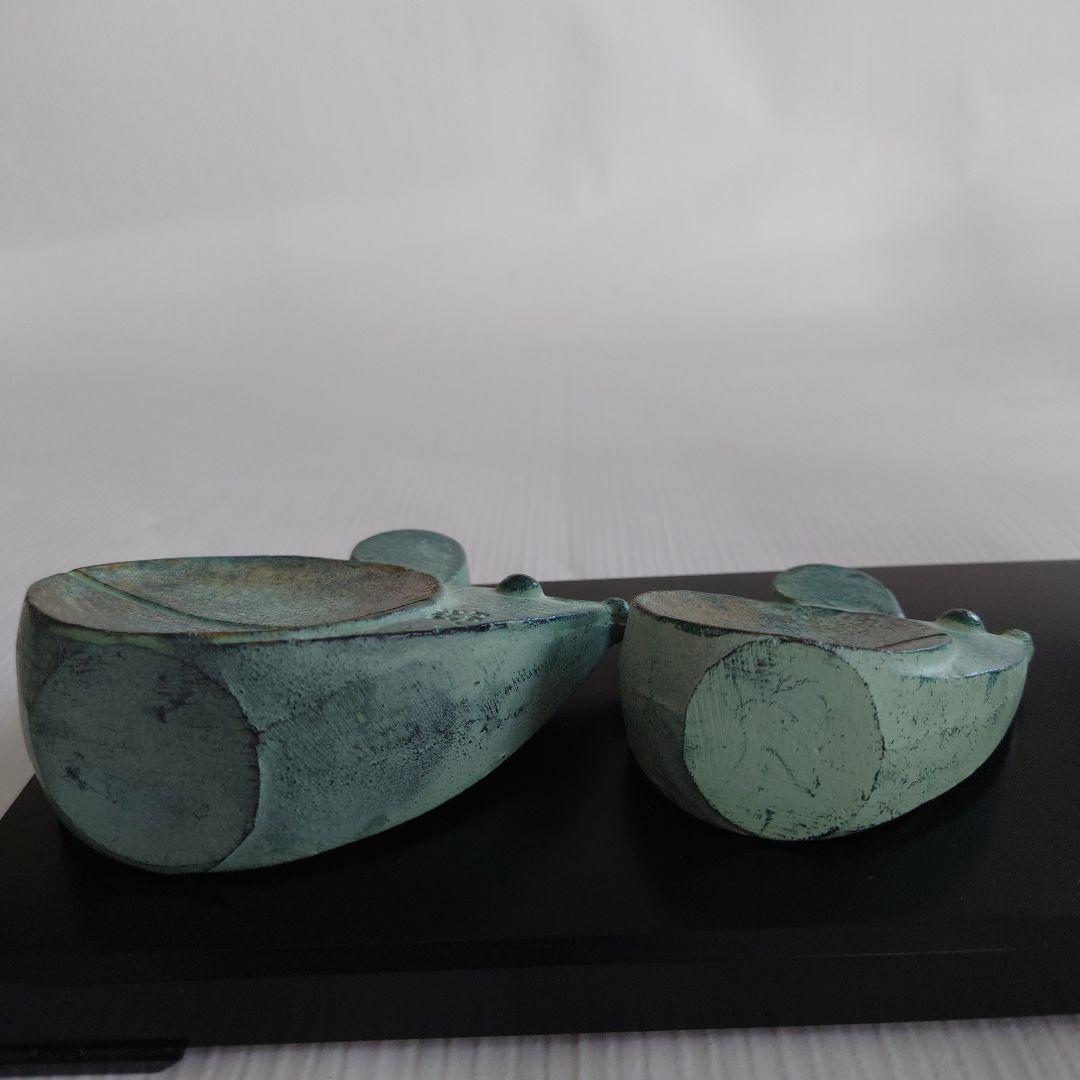 干支(子)置物　芸術品　美術鑄芸品　三枝惣太郎作　高岡銅器　干支ねずみ(子)