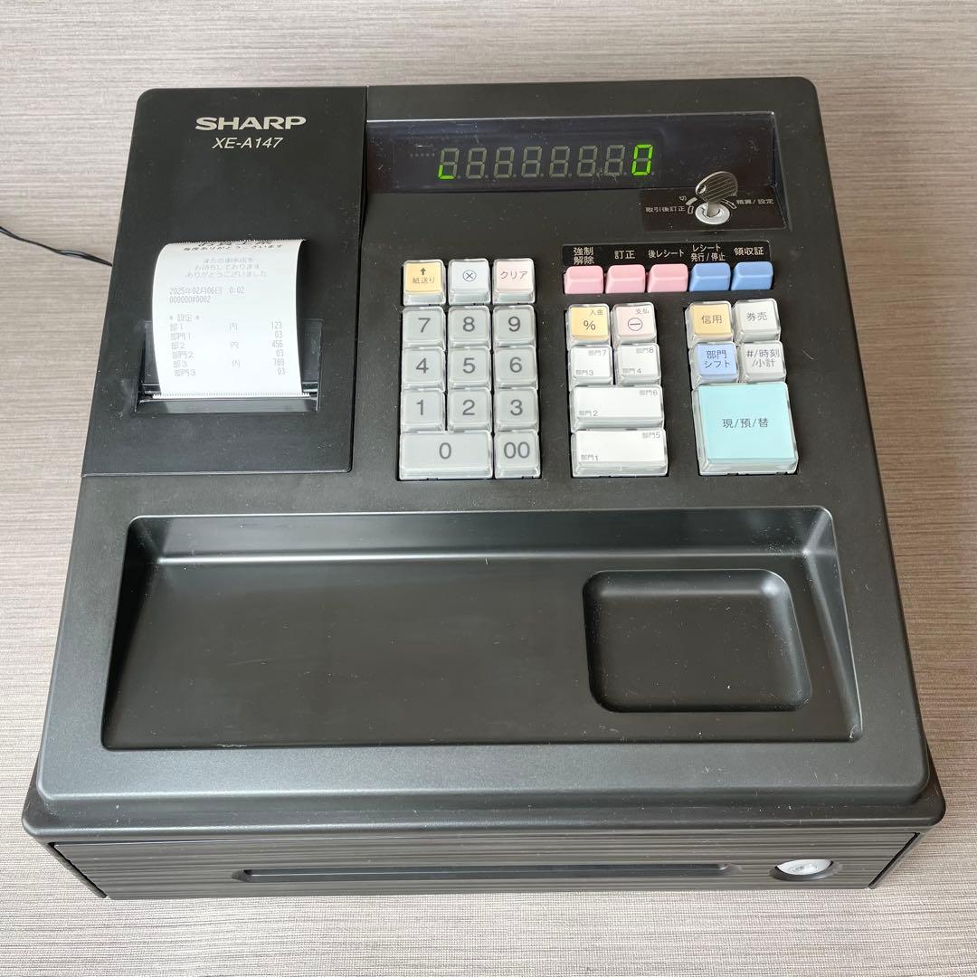 美品✨シャープ レジスター XE-A147 PC連携売上管理可能 送料無料 匿名