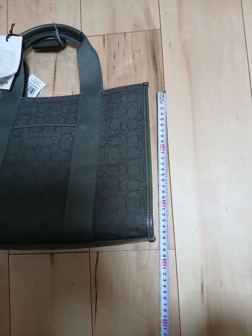 新品未使用　COACH　ダークグリーン トートバッグ キャンバス