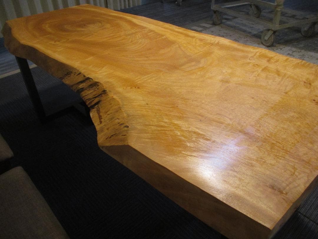 ＃1619■　楠　クス　テーブル　ローテーブル　ダイニング　座卓　一枚板　天板