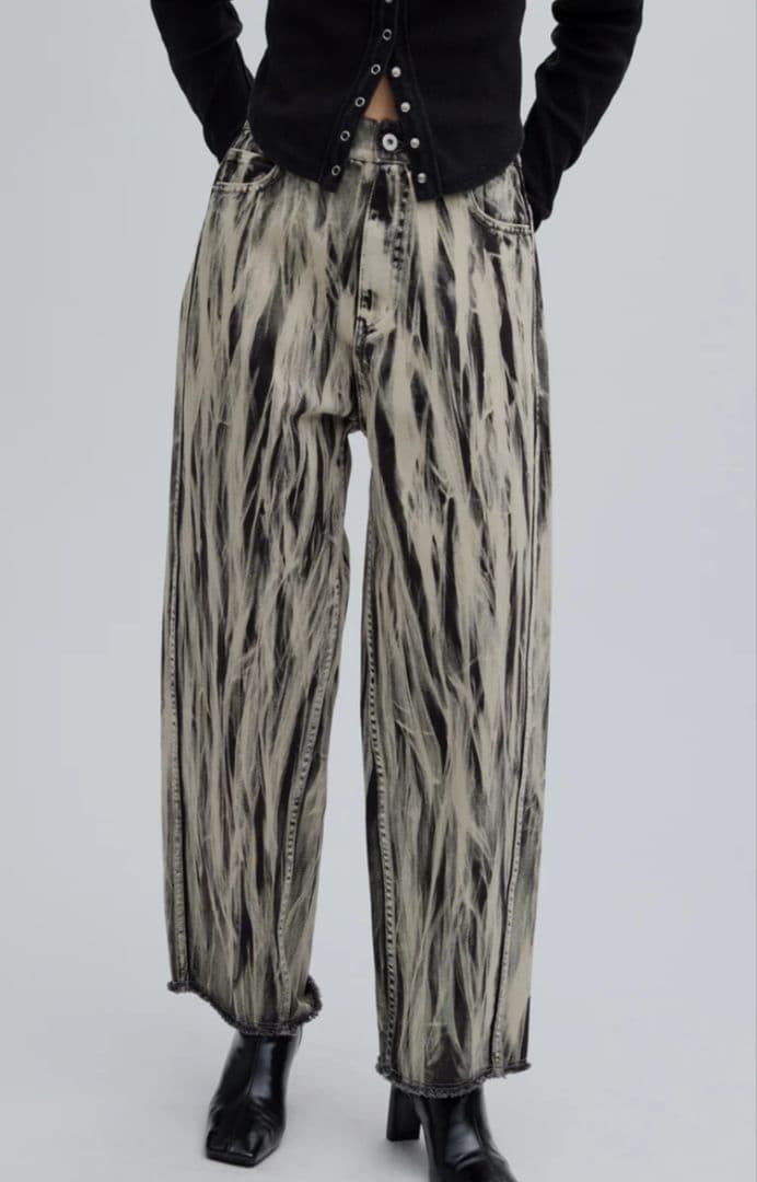 パンツ Ameri HAND BLEACH LOOSE DENIM