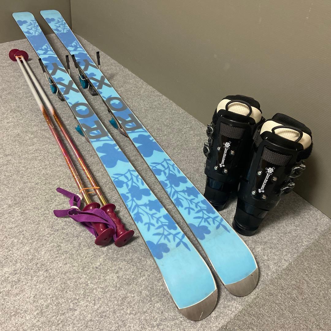 ★ 美品★メンテ済　大人スキーセット 板ROXY 162cm ブーツ26cm