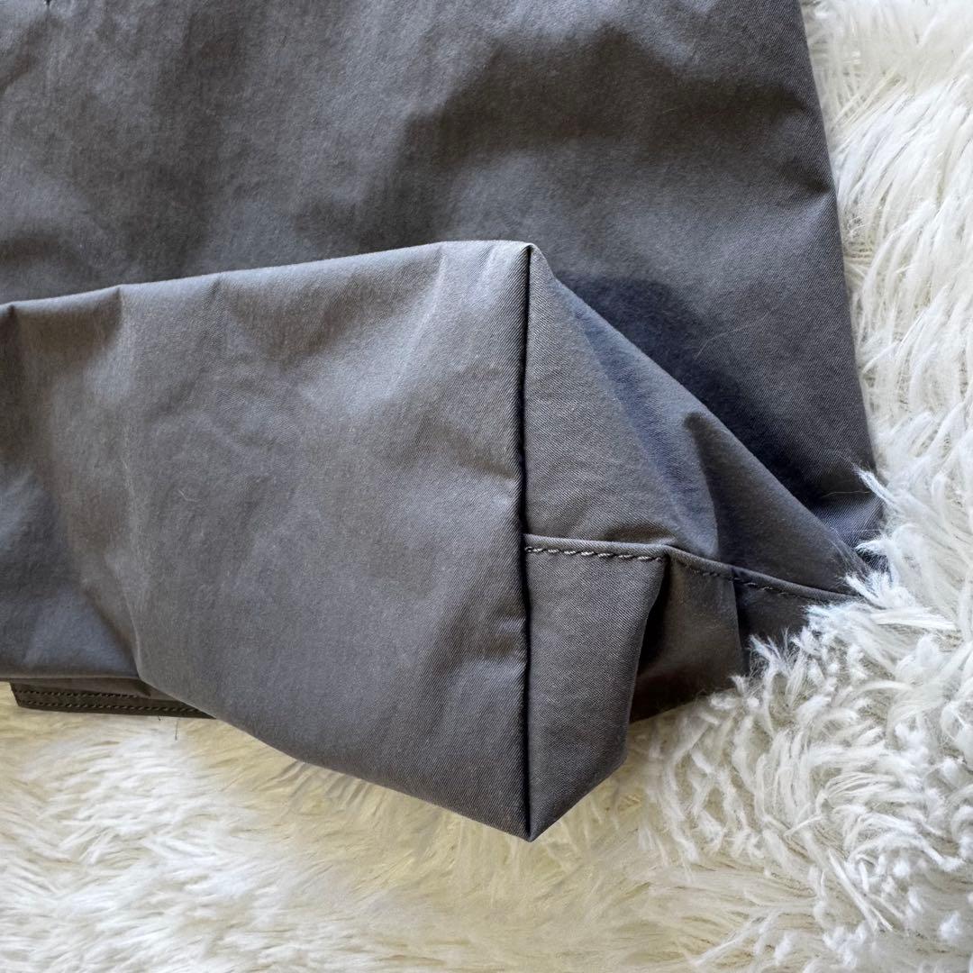MHL PROOFED HIGHCOUNT TWILL TOTE グレー A4可