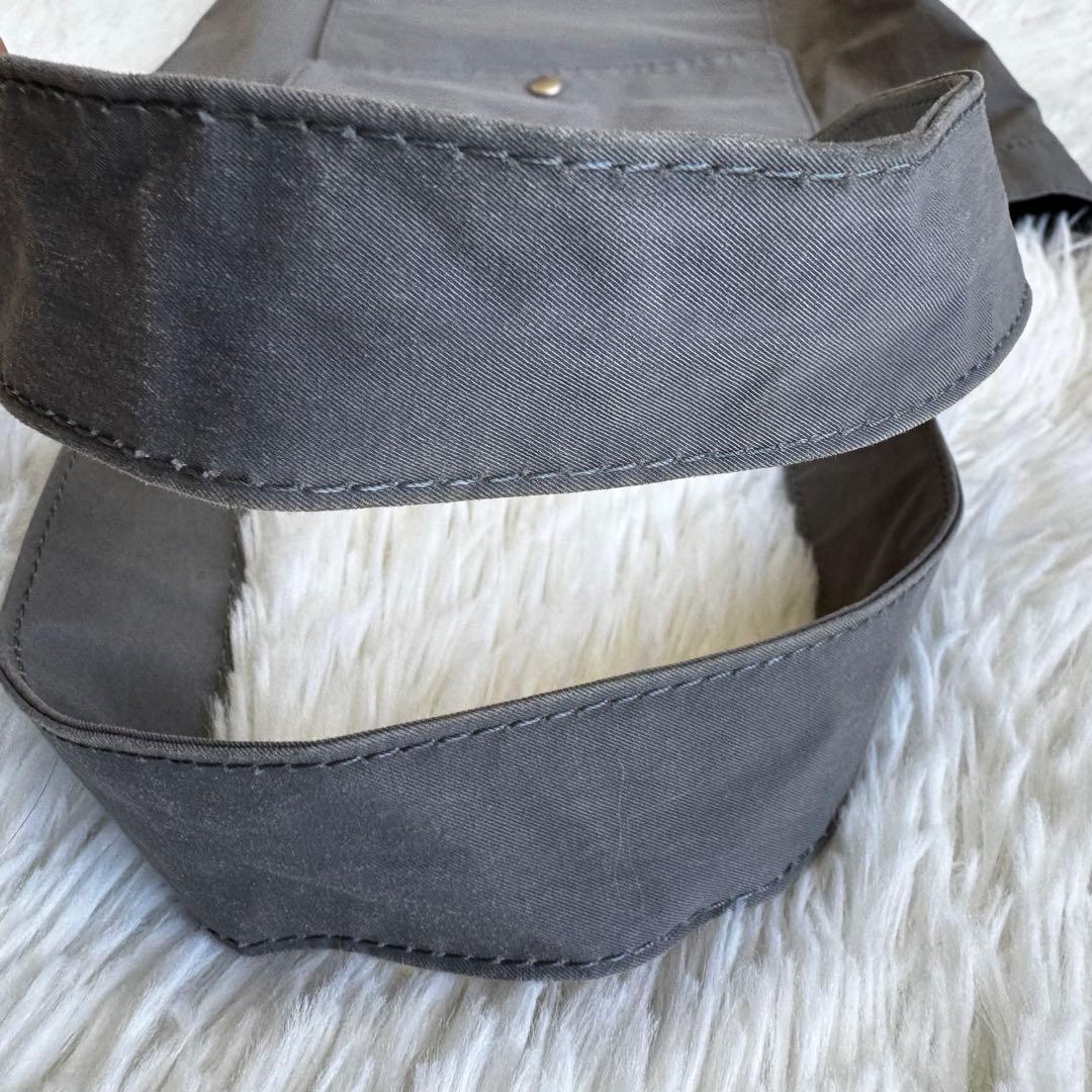 MHL PROOFED HIGHCOUNT TWILL TOTE グレー A4可