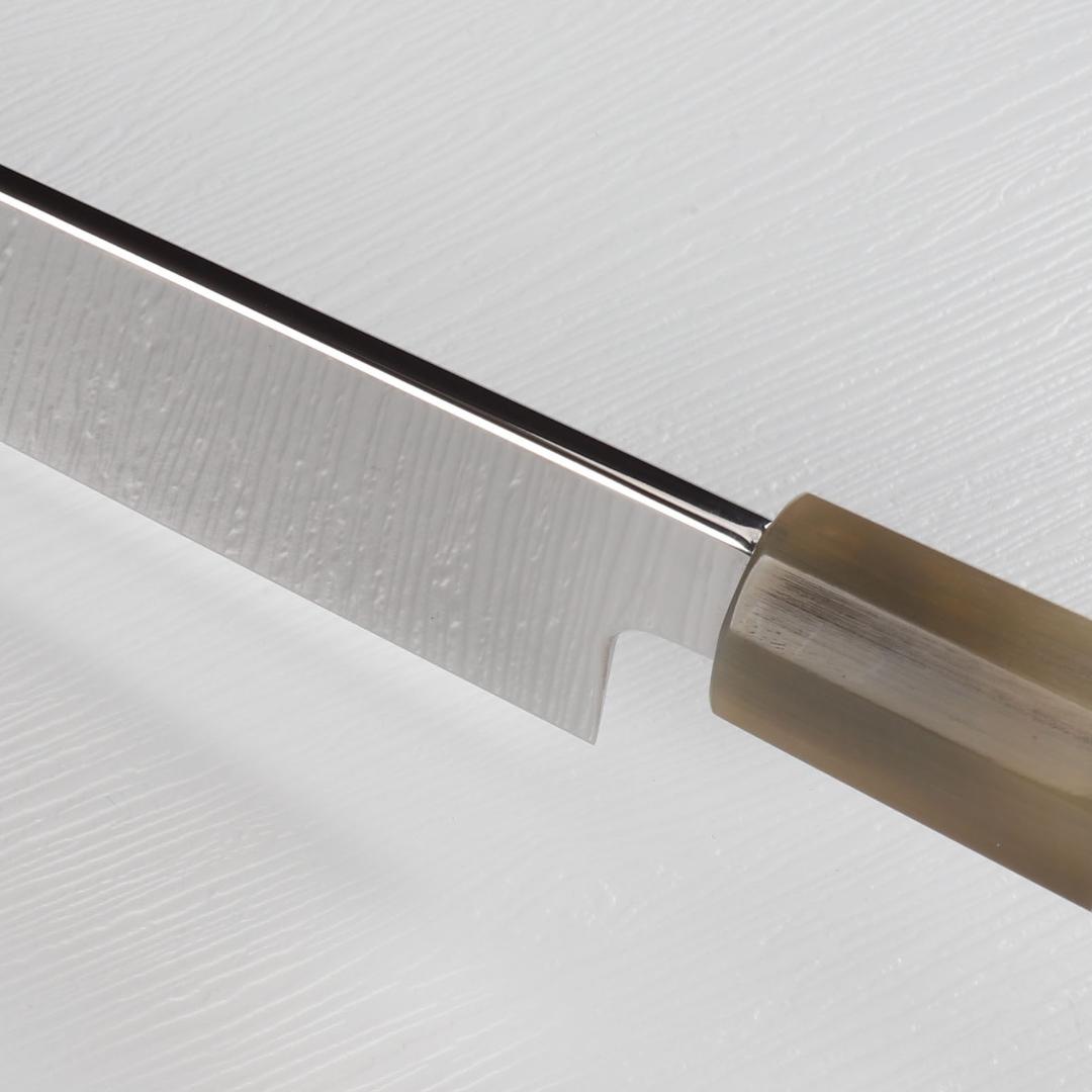 梵静刃物 切付包丁刺身包丁 尺寸 ウルトラ鏡面仕上げ スネークウッド白水牛八角柄
