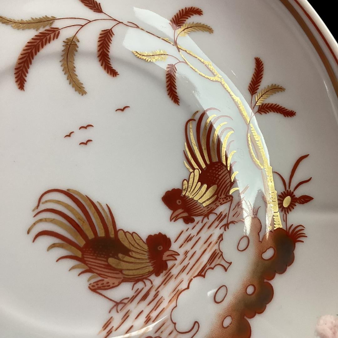 【希少】リチャードジノリ レッドコック スープカップ＆ソーサー ダブルハンドル②