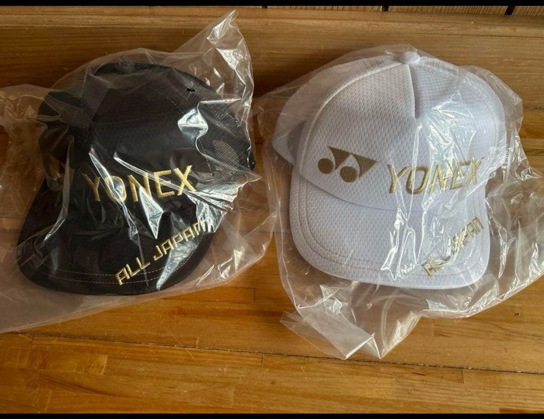 ヨネックス キャップ オールジャパン大会限定2024 黒金.白金 新品2個セット