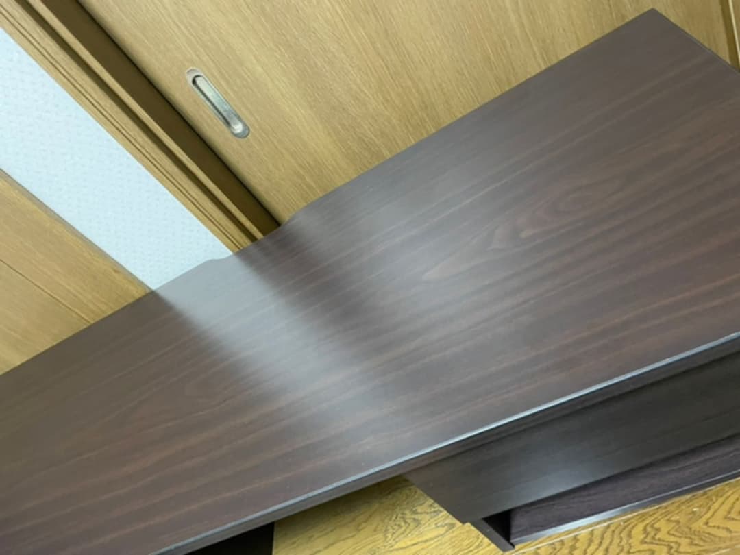 送料無料　プロが梱包　書斎用デスク　ブラウン　リモートワーク用