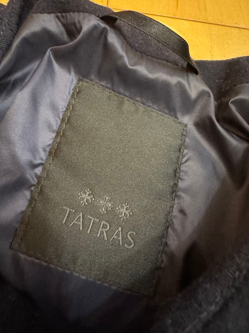 本日0時まで！TATRAS ネイビー キルティング　ダウンジャケット