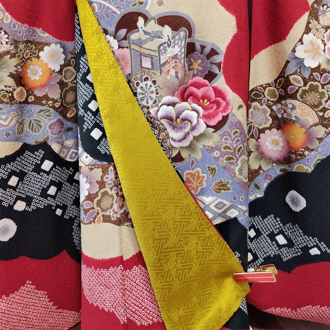特価SALE中☆振袖フルセット・古典柄・絞り・豪華刺繍・金駒刺繍・金銀彩加工